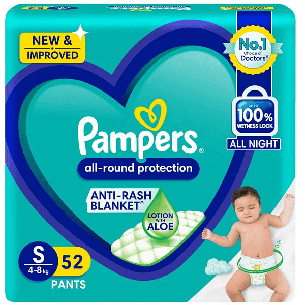 pampers all-round protection pants s-52 (4-8 kg)