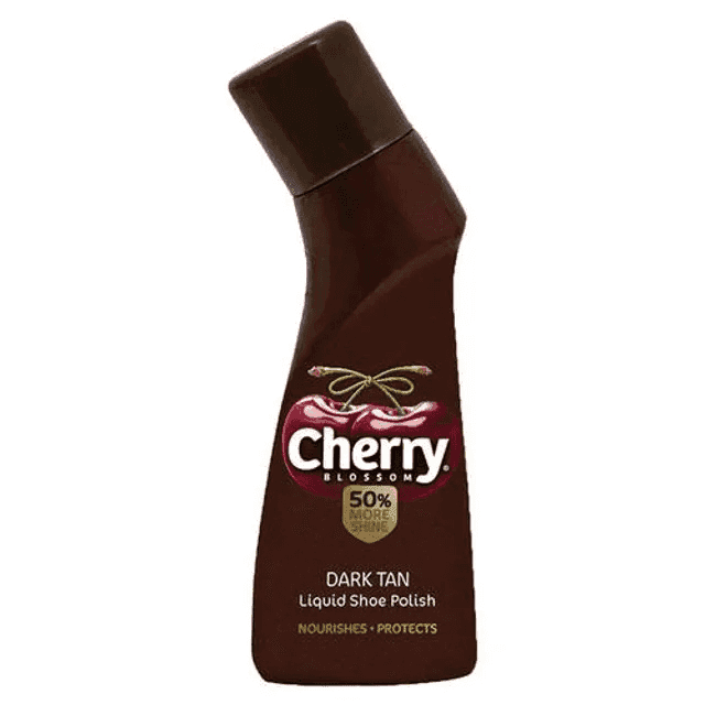 cherry blossom dark tan liquid shoe polish 75 ml