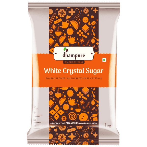 dhampure white crystal sulphurless sugar 1 kg