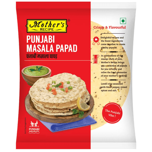 mother's recipe punjabi masala papad 180 gm