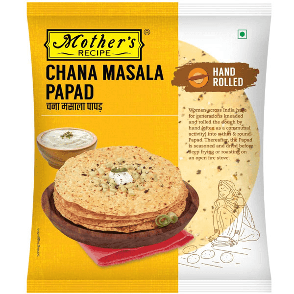 mother's recipe chana masala papad 180 gm