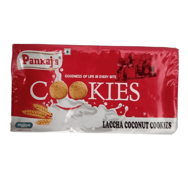 pankaj's laccha coconut cookies 300 gm (buy 1 get 1 free)