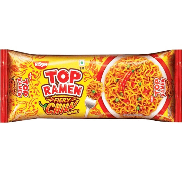 nissin top ramen fiery chilli noodles 4 pack 240 gm