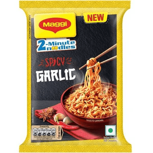 maggi 2-minute spicy garlic noodles 1 pack 62 gm