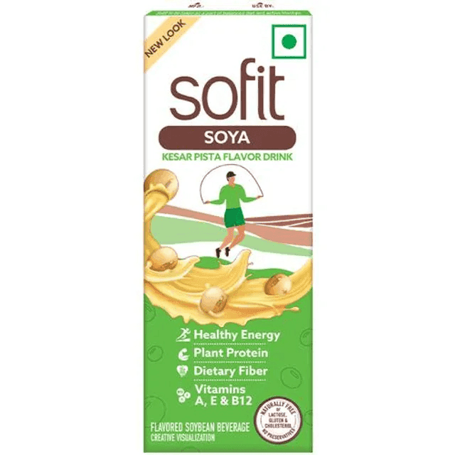 sofit soya kesar pista flavor drink 180 ml