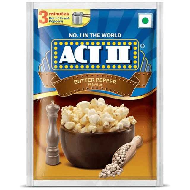act 2 butter pepper flavour popcorn 70 gm