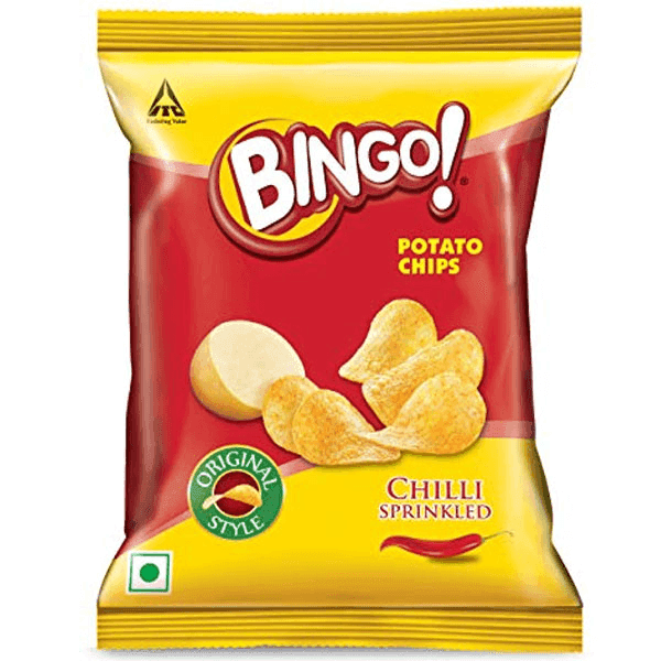 bingo chilli sprinkled potato chips 45 gm