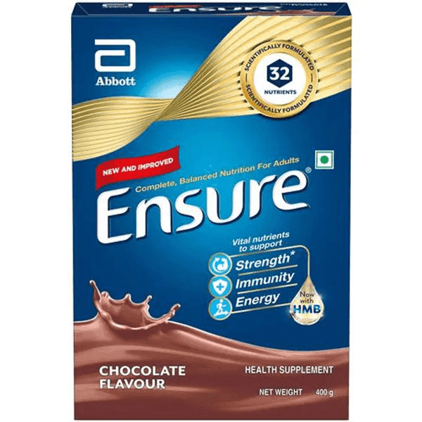 ensure chocolate flavour health supplement 375 gm