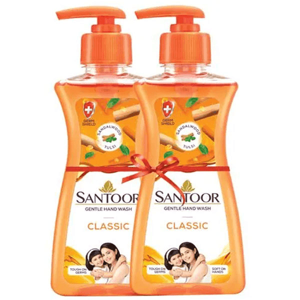 santoor classic gentle hand wash 200 ml (1+1) 