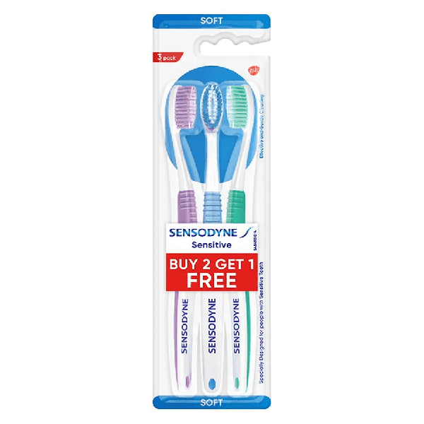 sensodyne sensitive tooth brush (extra soft) (buy 2 get 1 free)