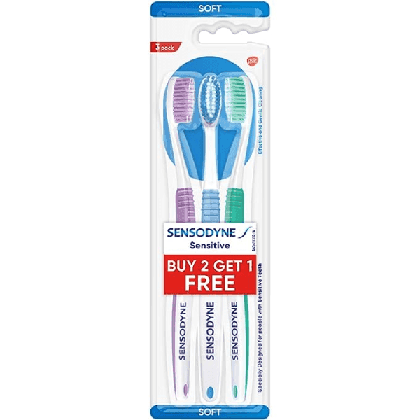 sensodyne sensitive tooth brush (soft) (buy 2 get 1 free)