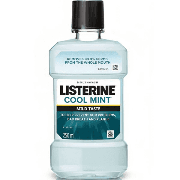 listerine cool mint mild taste mouthwash 250 ml