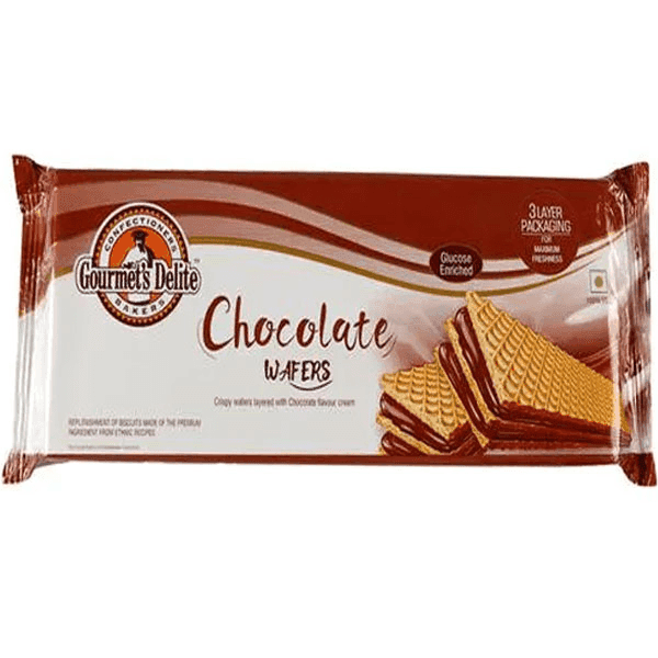 gourmet's delite chocolate wafers 130 gm 
