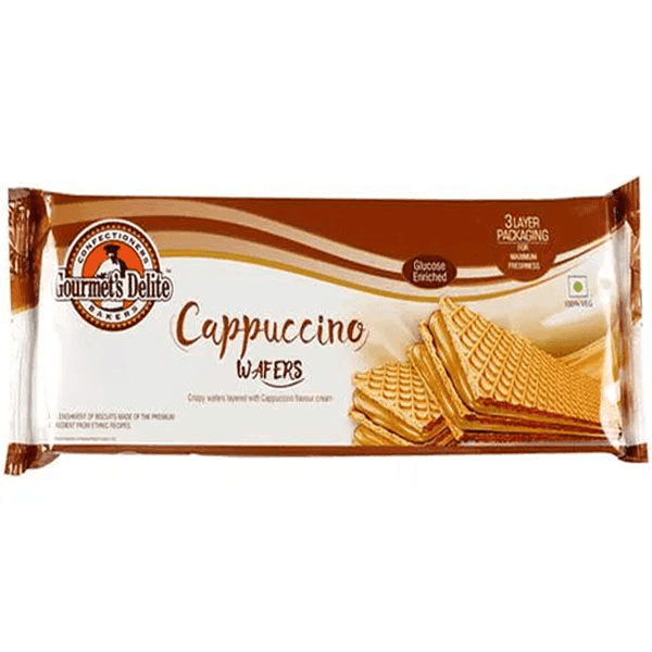 gourmet's delite cappuccino wafers 130 gm 