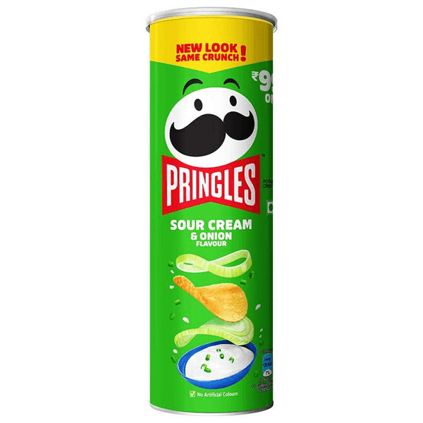 pringles sour cream & onion chips 107 gm