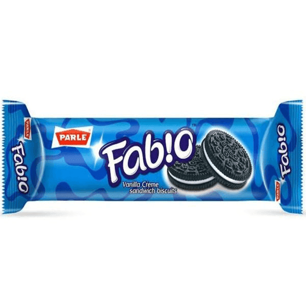 parle fabio vanilla creme sandwich biscuits 120 gm
