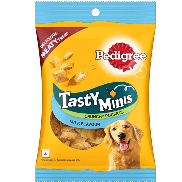 pedigree tasty minis milk flavour dog food 60 gm