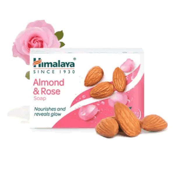 himalaya almond & rose soap 75 gm