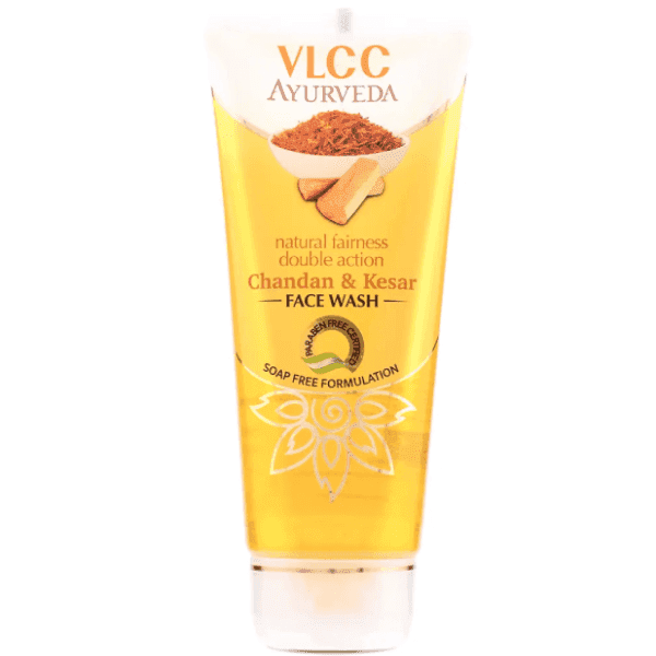 vlcc ayurveda chandan & kesar face wash 100 ml