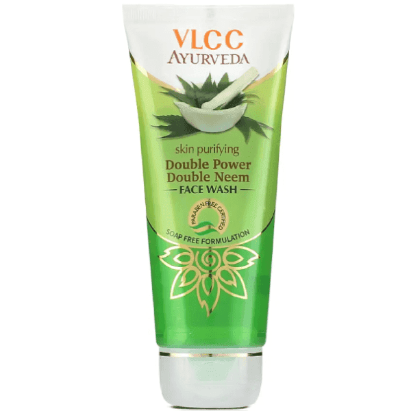 vlcc ayurveda double power double neem face wash 100 ml