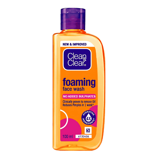 clean & clear foaming face wash 100 ml