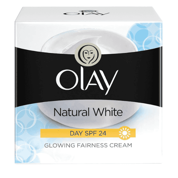 olay natural aura day spf 24 glowing fairness cream 50 gm