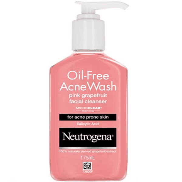 neutrogena oil-free acne wash pink grapefruit facial cleanser 175 ml 