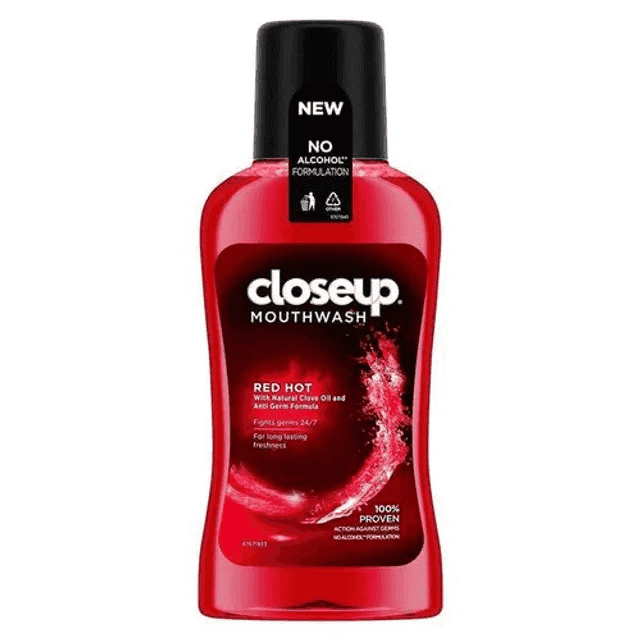 closeup red hot mouthwash 250 ml