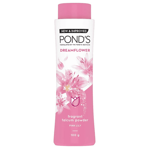 pond's dreamflower pink lily fragrant talcum powder 100 gm