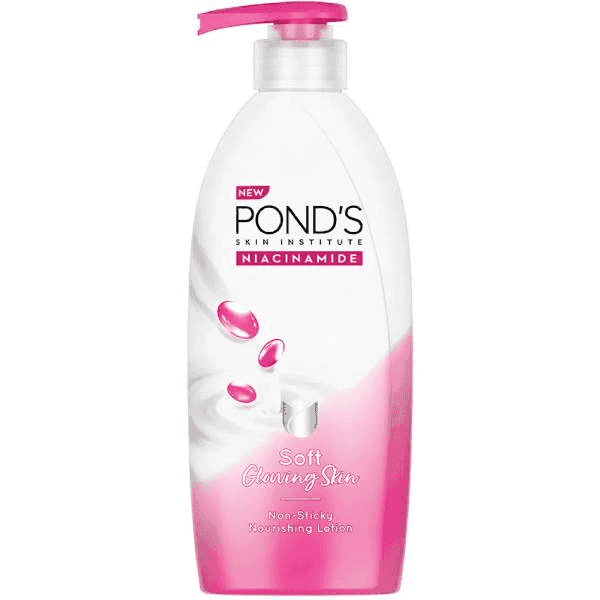 pond's niacinamide soft glowing skin nourishing lotion 275 ml