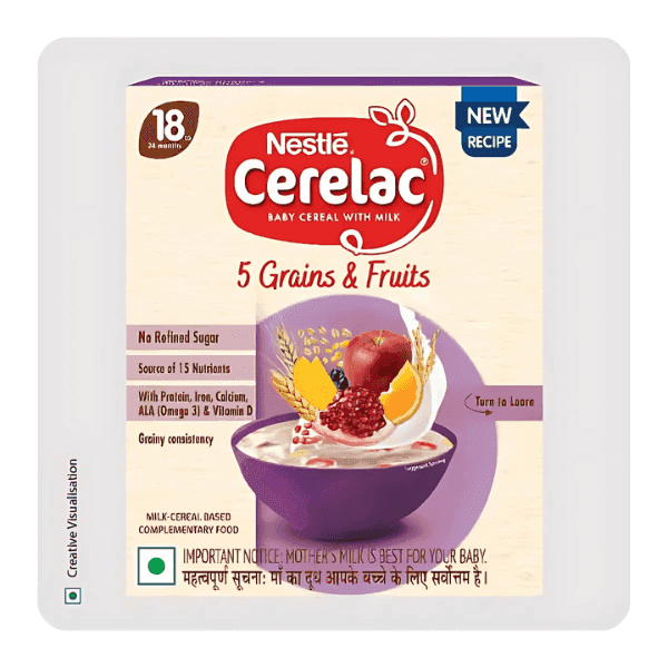 nestle cerelac 5 grains & fruits 300 gm (18 to 24 months)