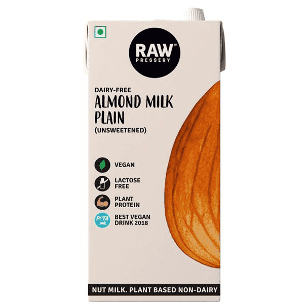 raw almond milk plain drink 1 ltr