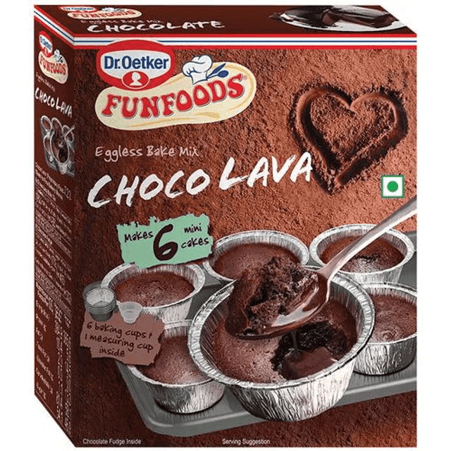 funfoods eggless bake mix choco lava 320 gm