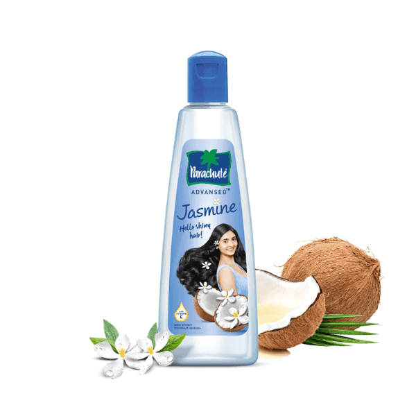 parachute advansed jasmine non-sticky coconut hair oil 300 ml (bottle)
