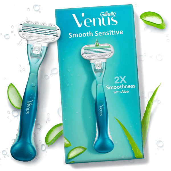 gillette venus smooth sensitive aloe extracts hair removal 1 razor 