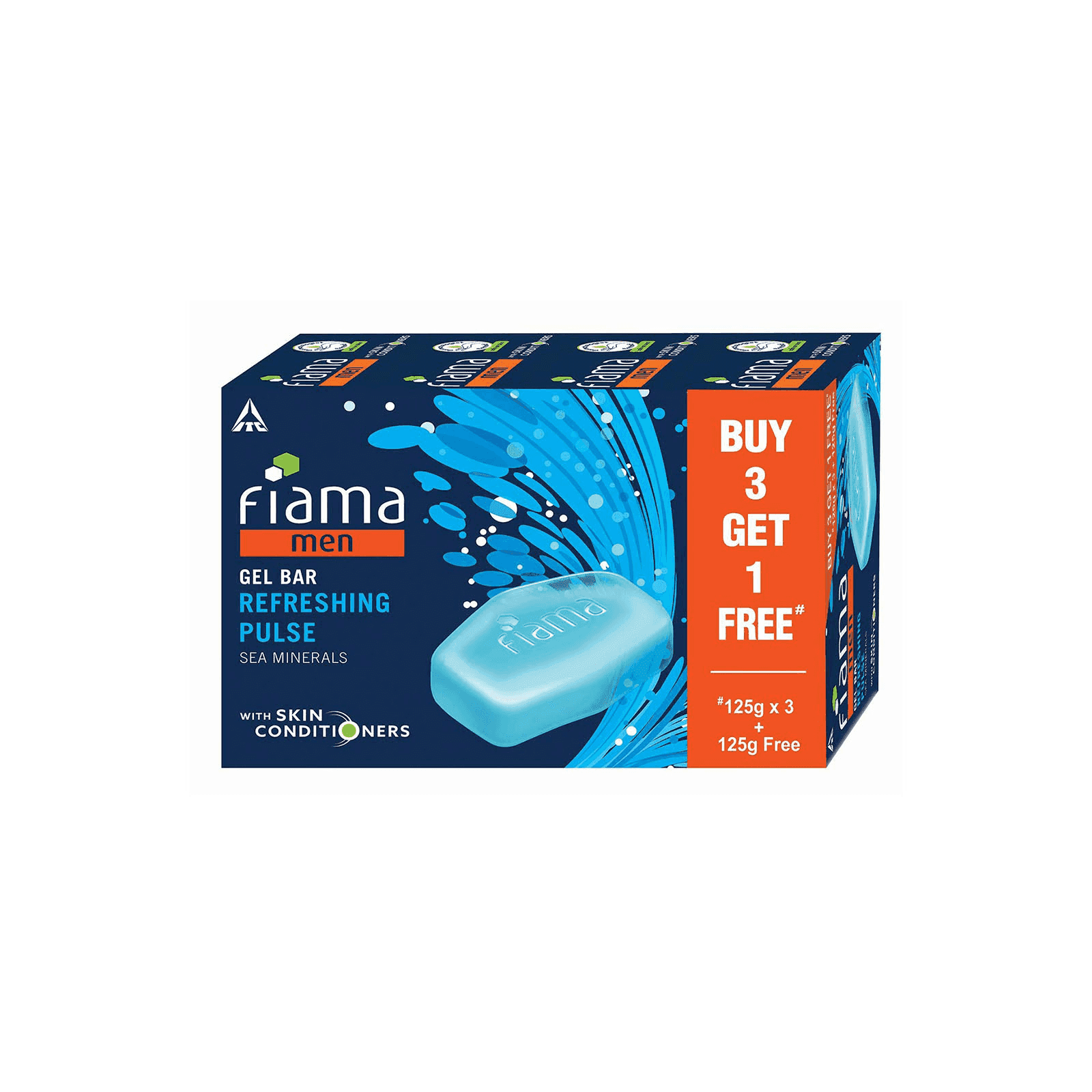 fiama men refreshing pulse gel bar 3*125 gm