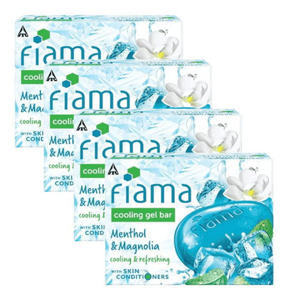 fiama menthol & magnolia cooling gel bar 4*125 gm