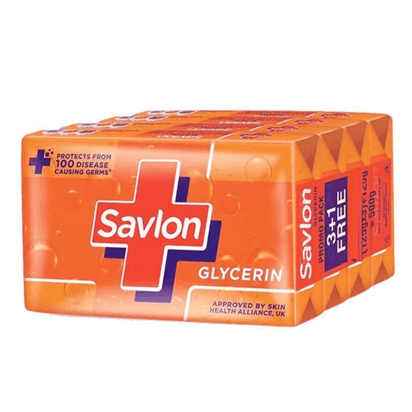 savlon glycerin soft skin soap set 4*120 gm 