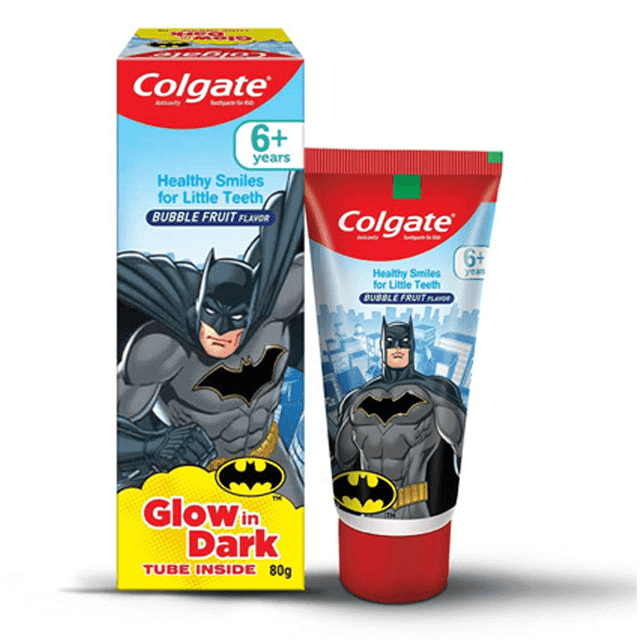 colgate kids 6+ years (batman) bubble fruit flavor tooth paste 80 gm
