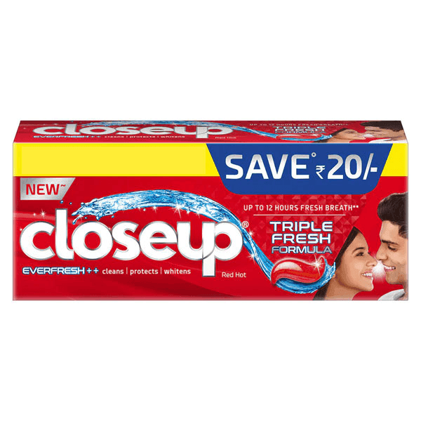 closeup red hot tooth paste 300 gm
