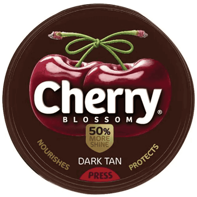 cherry blossom dark tan wax shoe polish 15 gm