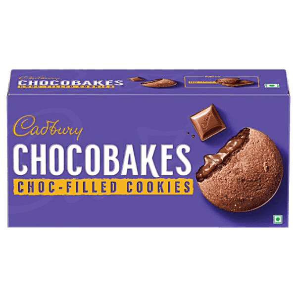 cadbury chocobakes choco-filled cookies 150 gm