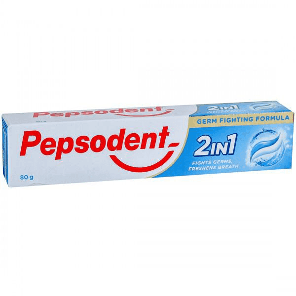 pepsodent 2 in 1 germ fighting formula tooth paste 80 gm