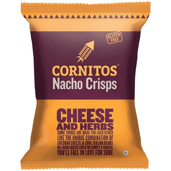cornitos nacho crisps cheese and herbs 150 gm