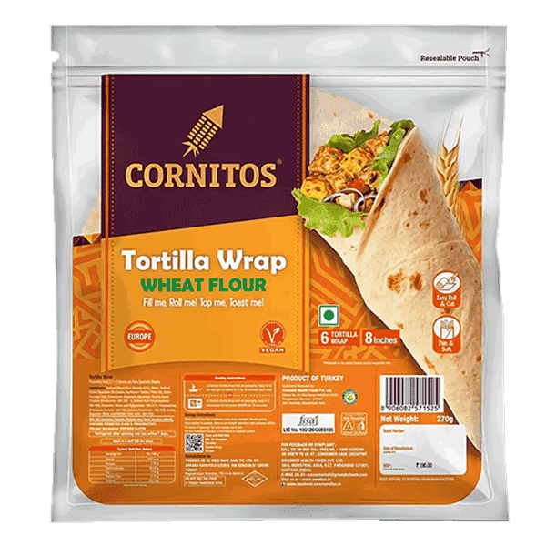 cornitos tortilla wraps 6 pcs 288 gm