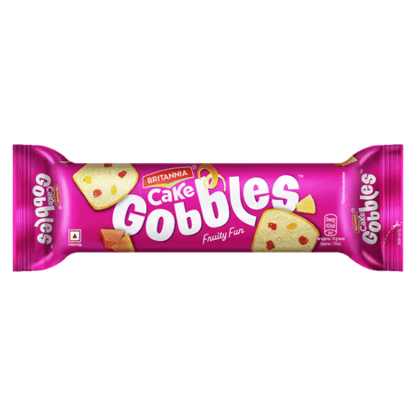 britannia gobbles fruity fun cake 55 gm (veg)
