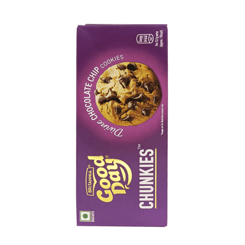 britannia good day chunkies chocolate chip cookies 120 gm