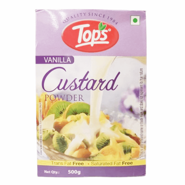 tops custard powder vanilla 500 gm (box)
