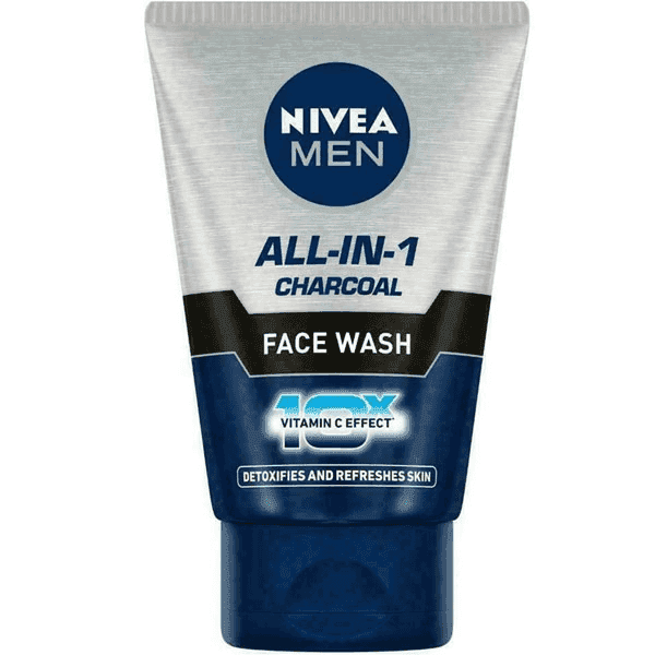 nivea men all-in-1 charcoal face wash 100 gm