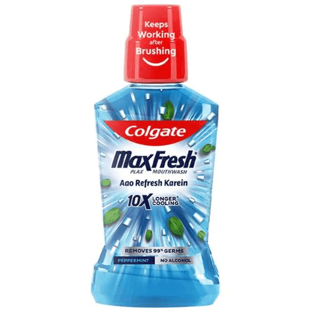 colgate max fresh plax peppermint mouthwash 250 ml